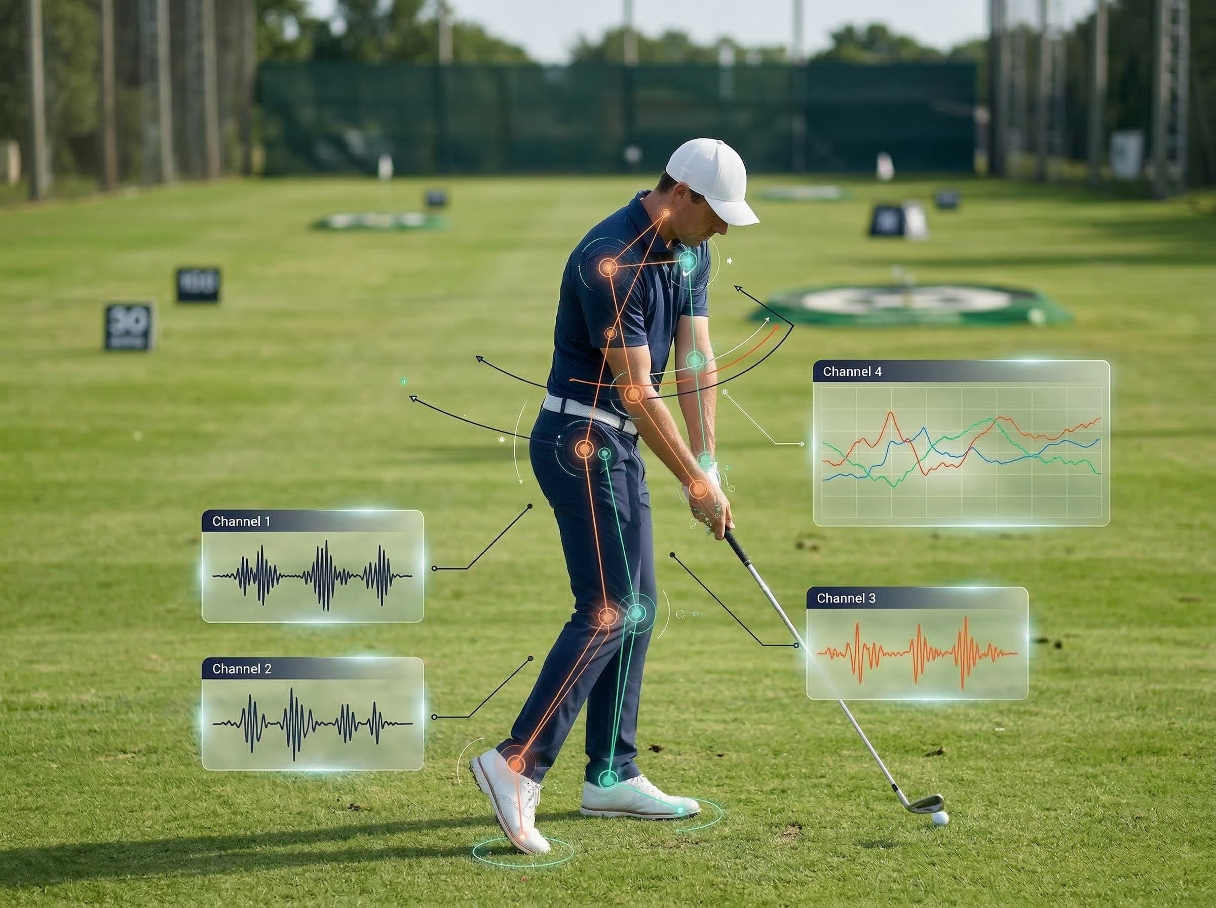 Biomechanics capture setup using multiple wireless EMG sensors to analyse coordinated lower-limb movement